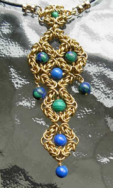 azurite malachite lapis lazuli spiritual pendant